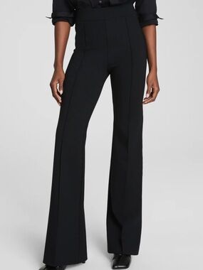 SPANX Black High-Rise Flare Ponte Pants